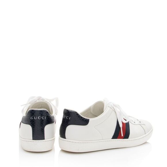 Gucci Leather Web GG Ace Sneakers - Size 7 / 37 - Picture 3 of 8